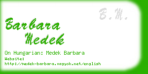barbara medek business card